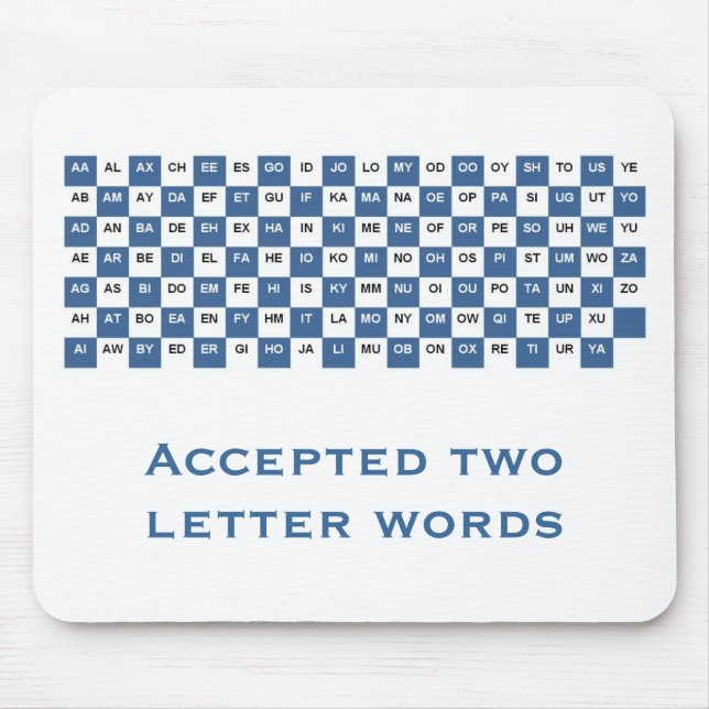 Two letter words mousepad (Int. version) (Frente)