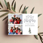 Two Photo Christmas Tree Modern<br><div class="desc">Send your Christmas wishes in style with your Two Photo Christmas Tree Modern Photo Christmas Card.</div>