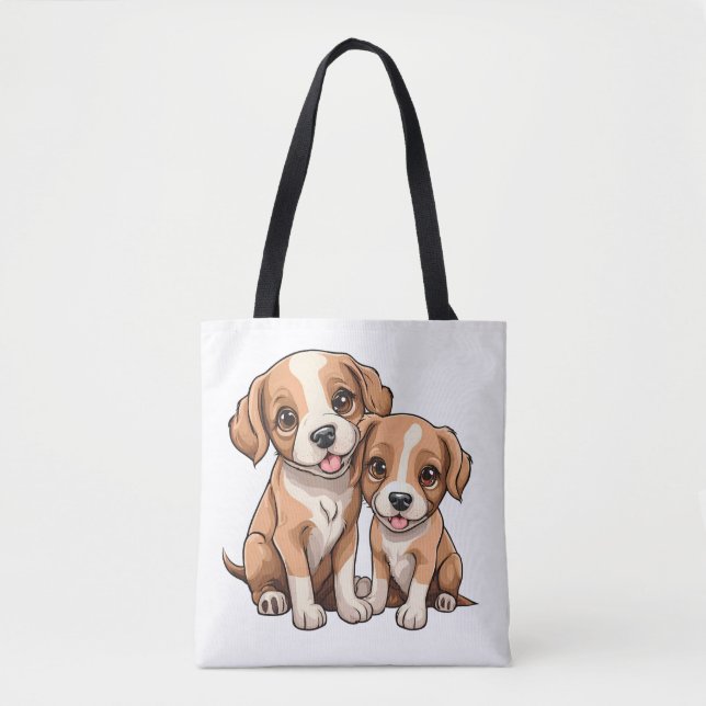 TWO PUPPIES Tote Bag (Frente)