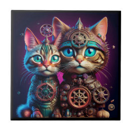 Two Steampunk Kittens Pose