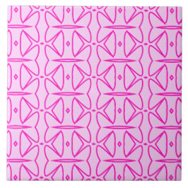 Two Toned Pink Pattern Ceramic Tile