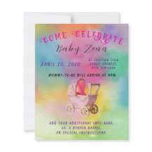 Tye-Dye Princess Chá de fraldas