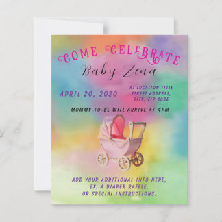 Tye-Dye Princess Chá de fraldas