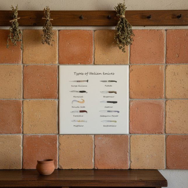 Types of Italian Knives Illustrated Chart  (Criador carregado)