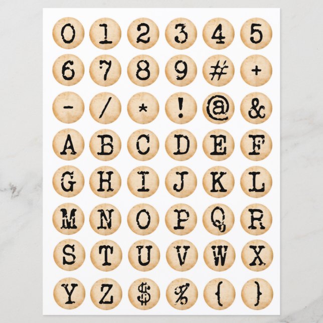 Typewriter ornamental old letters collage (Frente)