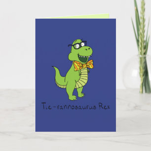 Tyrannosaurus Bowtie T Rex Engraçado Cartão