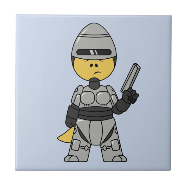 Tyrannosaurus Rex Vestido Como Robocop. (Frente)