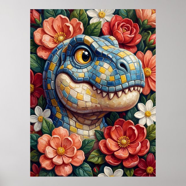 Tyrannosaurus rex Wall Art Poster Print T-Rex (Frente)