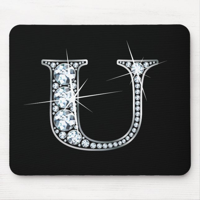 "U" Diamond Bling Mousepad (Frente)