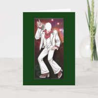 U enche o cartão masculino do dançarino do disco