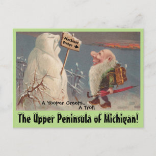 U.P. divertida CARTÃO POSTAL Yooper, Península S