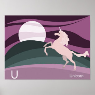 U para unicorn Poster