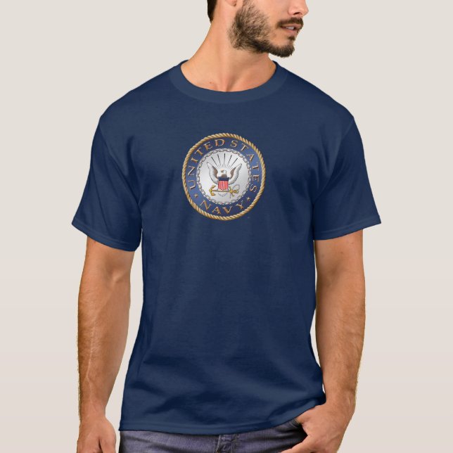 U.S. A camiseta de homens de marinho (Frente)