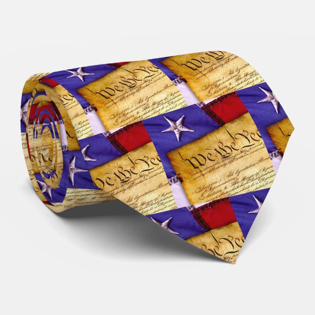 U.S.A. Constituição e gravata patriótica da (Rolled)