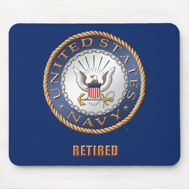 U.S. Mousepad aposentado marinho (Frente)