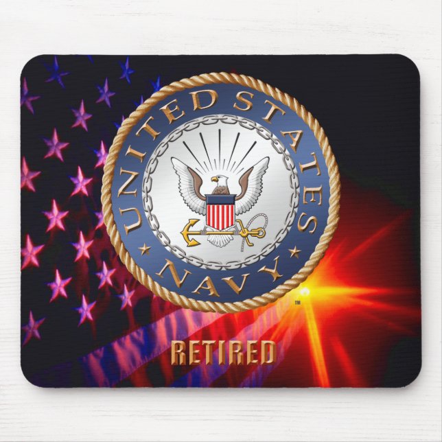 U.S. Mousepad aposentado marinho (Frente)