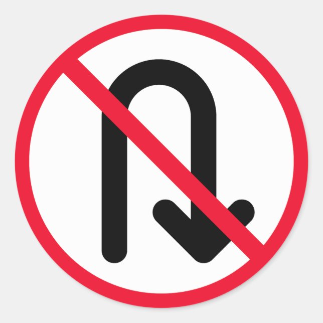 U Transformar Sinal Proibido | Adesivos redondos c (Frente)