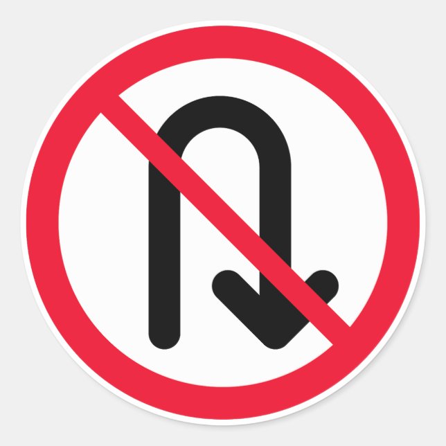 U Transformar Sinal Proibido | Adesivos redondos c (Frente)