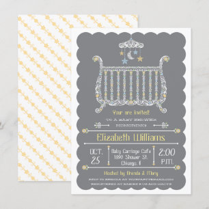 Ucha elegante - convite do chá de fraldas