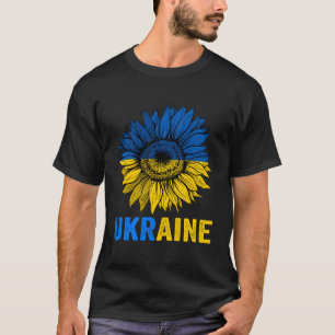 Ucrânia Bandeira Girassol Vintage Camisa Ucraniana