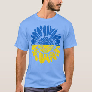 Ucrânia Bandeira Girassol Vintage Camisa Ucraniana