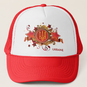 Ucrânia. Boné com o emblema