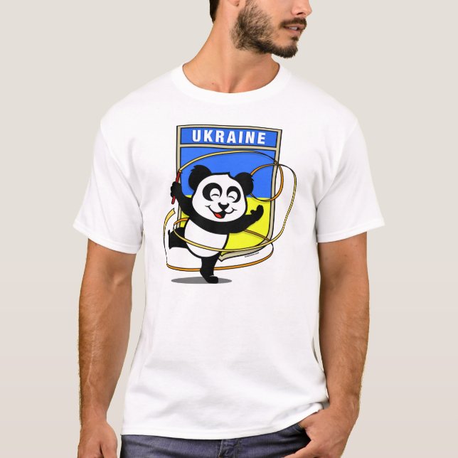 Ucrânia ginástica Rítmica Camisa de Panda (Frente)