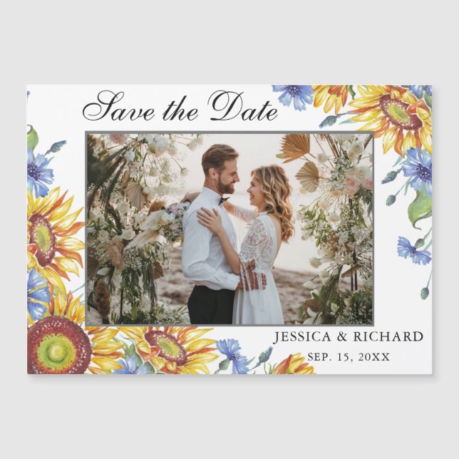 Ucrânia Salve a data FOTO Magnética Card (Frente)