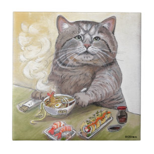 Udon do Tempura do gato do sushi