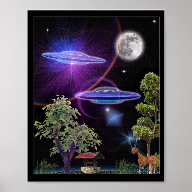UFO abduction Poster (Frente)