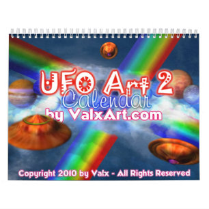 UFO - calendário estrangeiro de Valxart dos mundo