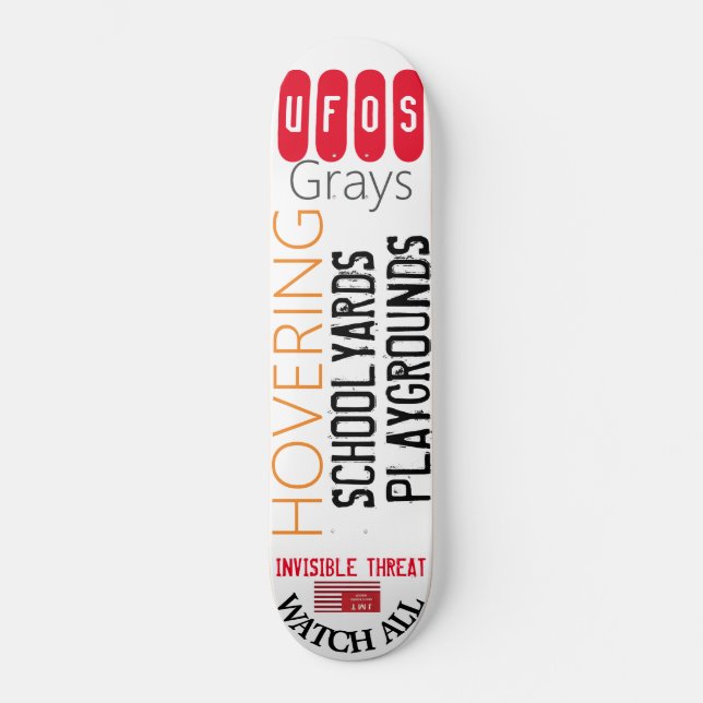 UFO HOVERING GRAYS skate (Frente)