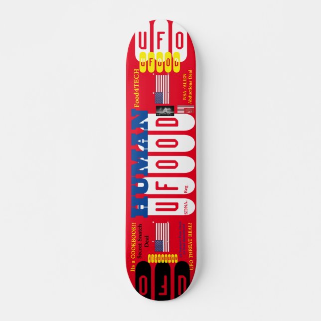 UFOOD 7, 3/4", skateboard Deck (Frente)