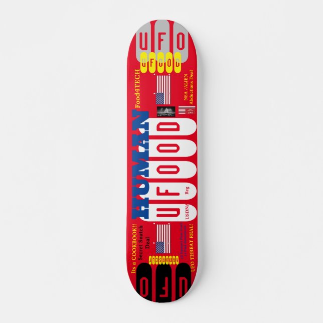 UFOOD 7, 3/4", skateboard Deck (Frente)