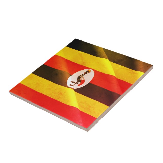 UG002 UGANDA, bandeira de acendimento. África, (Lateral)