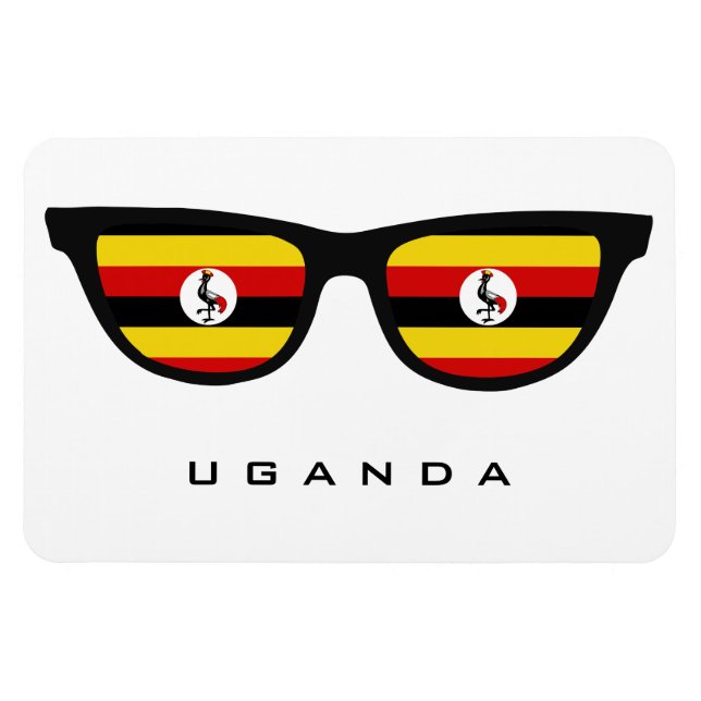 Uganda Shades texto personalizado e ímã de cor (Horizontal)