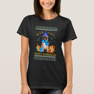 Ugly Hanukkah Suéter Jewish Pug Dog Menorah