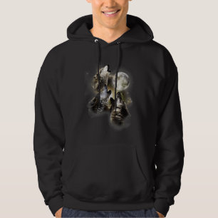 Uivando Na Camiseta Do Lobo Da Lua