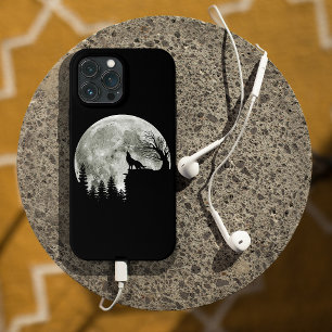 Uivo de Lobo na Lua de Halloween da Montanha