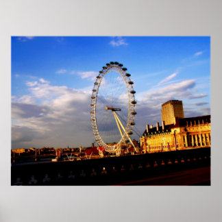 (UK) Bonita Poster de cenário de olhais de LONDRES