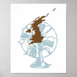 UK Brexit Atingiu o Poster do ventilador