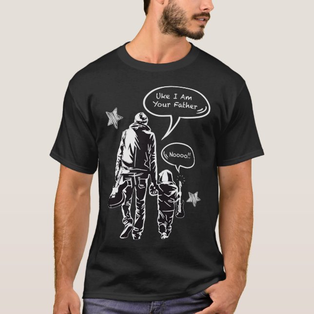 Uke, eu sou seu pai! Camiseta Retro Essencial (Frente)