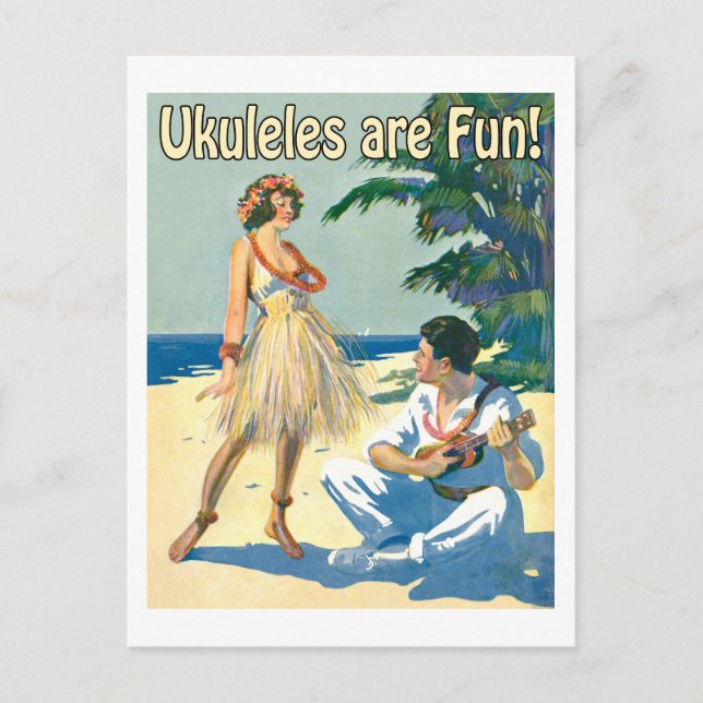 Ukes É Divertido! Cartão Postal (Frente)