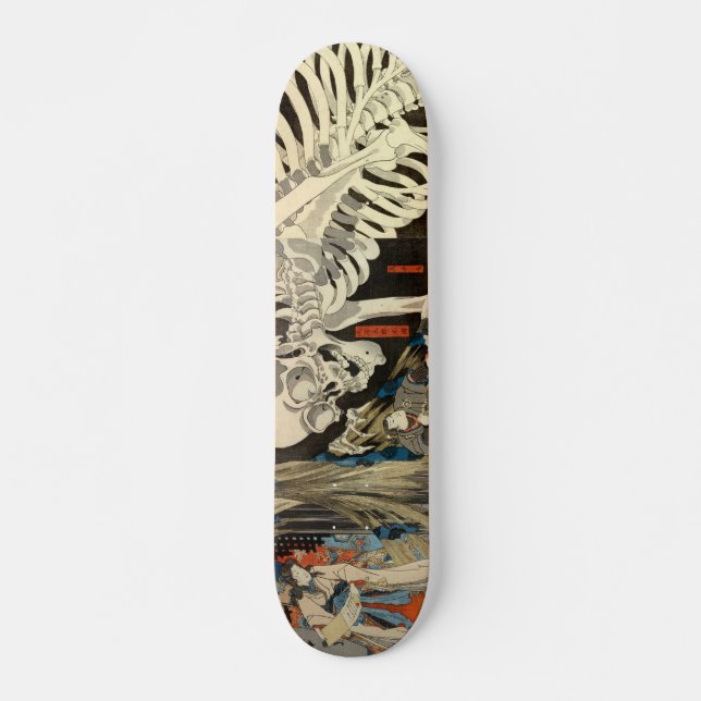 ukiyoe japan skateboard skull (Frente)