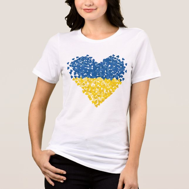 Ukraine is in my heart. Ukrainian flag. Support. (Frente)