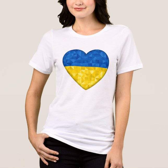Ukrainian flag. Love to Ukraine. Support. Heart. (Frente)