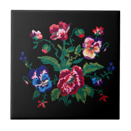 Ukrainian traditional vushuvanka folk art pattern