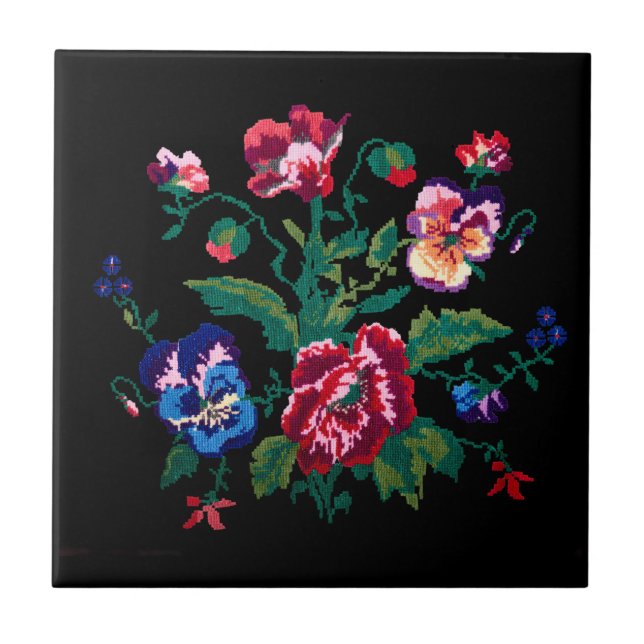 Ukrainian traditional vushuvanka folk art pattern (Frente)