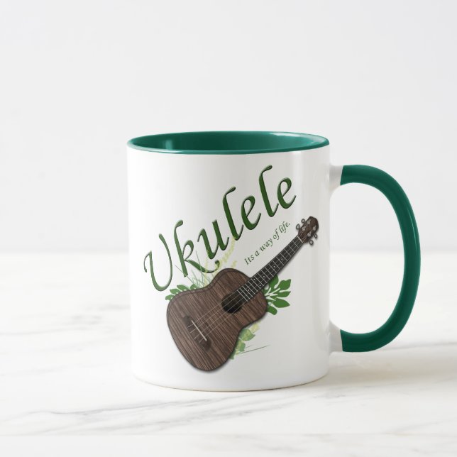 Ukulele-Seu uma caneca do modo de vida (Direita)