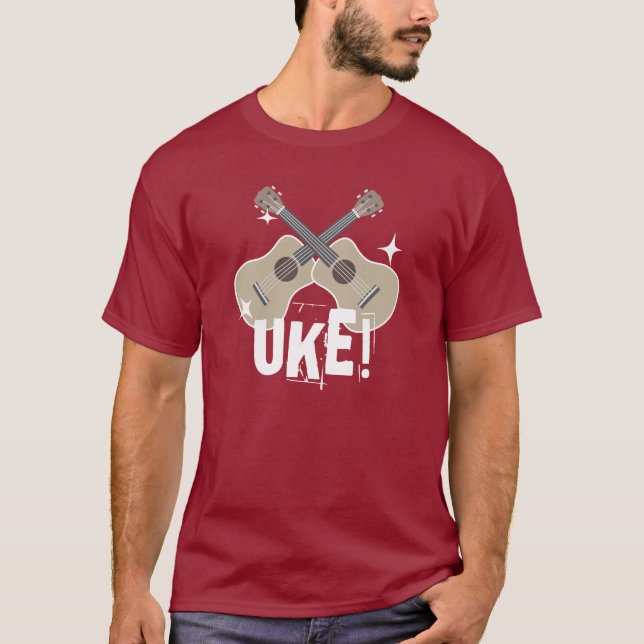 Ukuleles brilhantes Uke do cruzamento! Camisa (Frente)